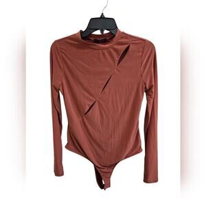 NWT L burnt Orange 2 Saints bodysuit